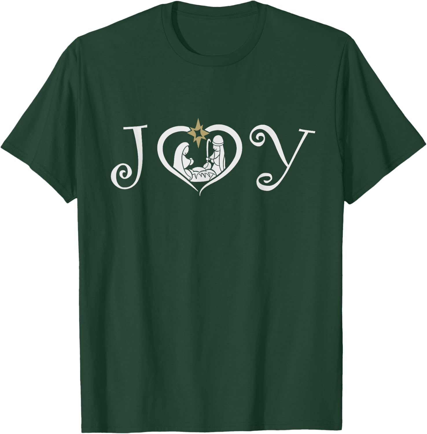 Joy to the World Nativity, Christmas baby Jesus Love T-Shirt - T-Shirt | Forest