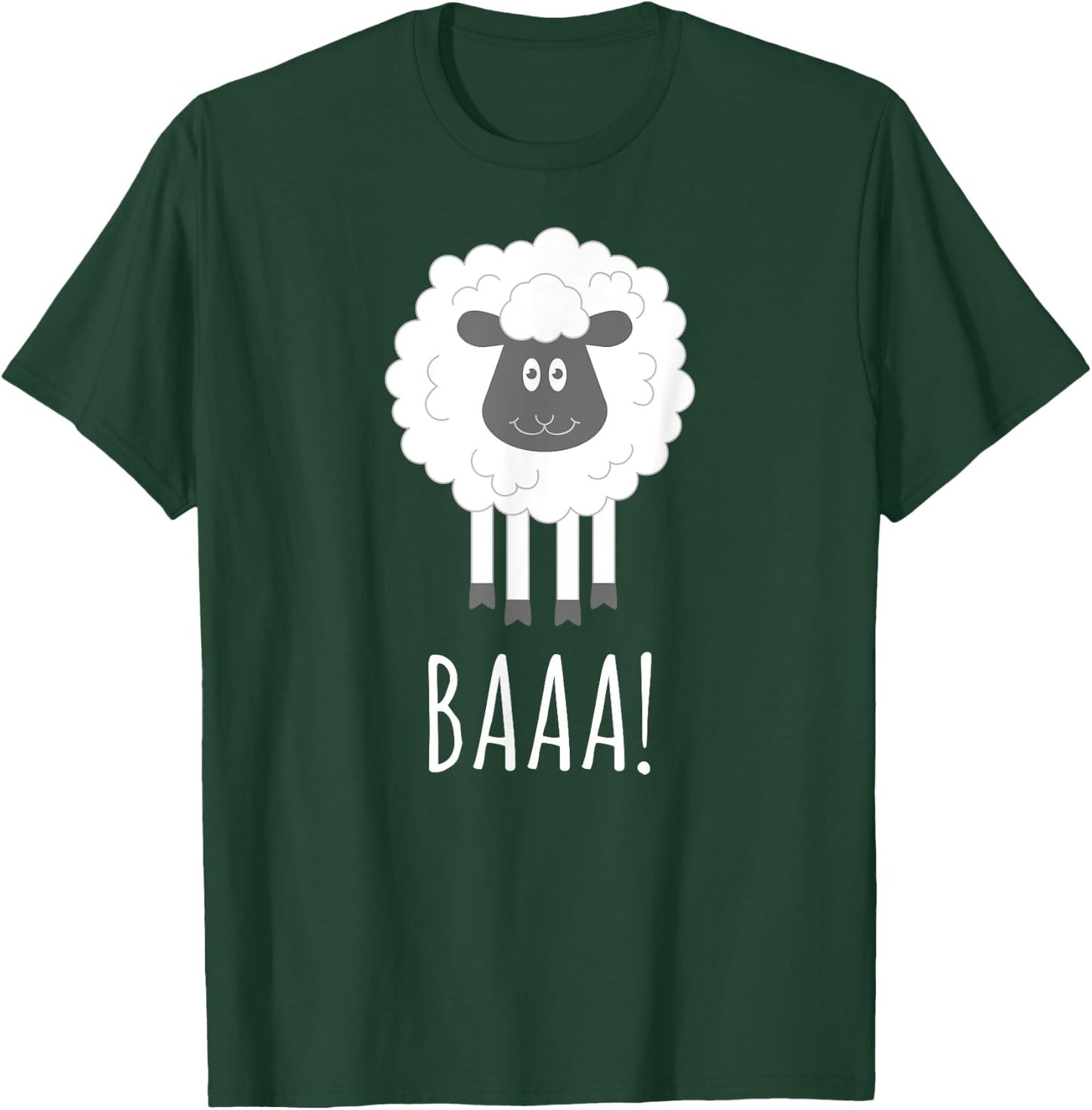 Baa Baaa Cute Fluffy Sheep Lovers Cartoon Shirt T-Shirt - T-Shirt | Forest