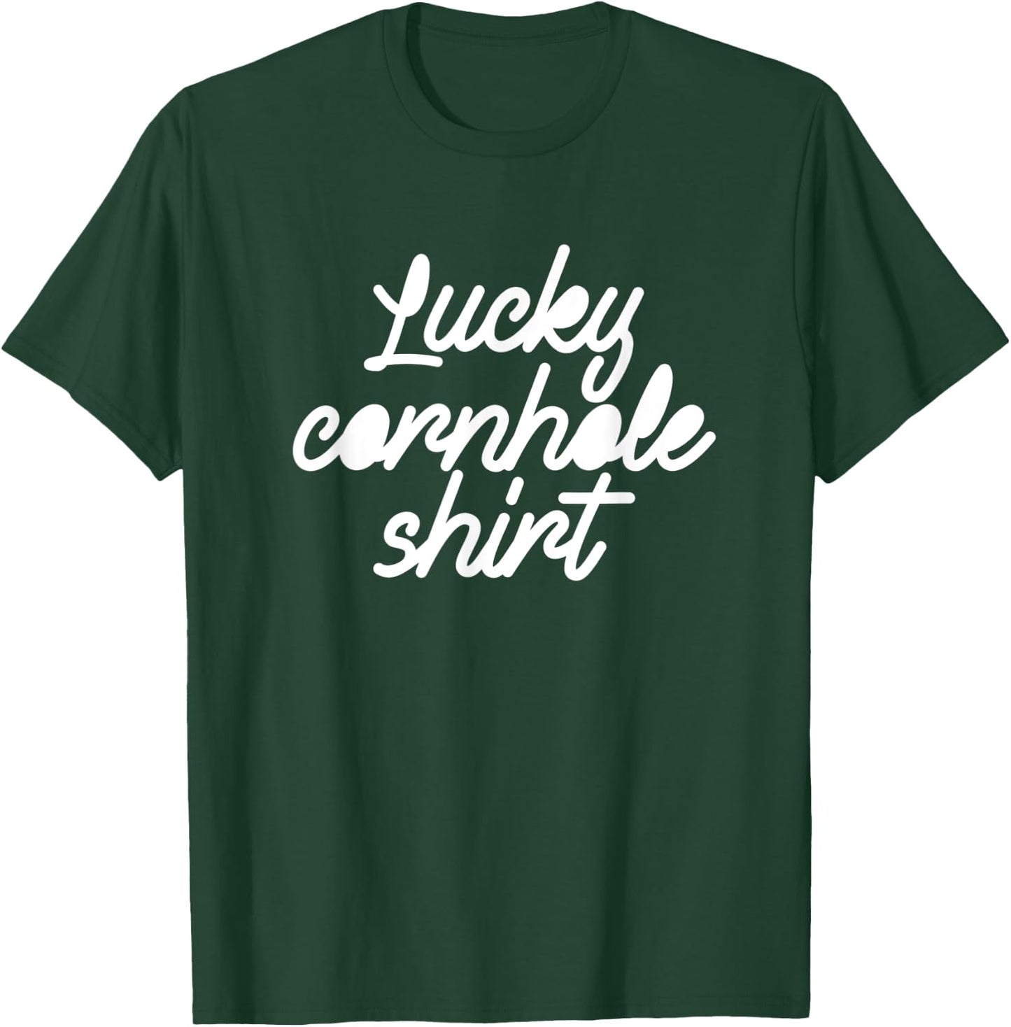 Cornhole Lucky Shirt Retro Bean Bag T-Shirt - T-Shirt | Forest