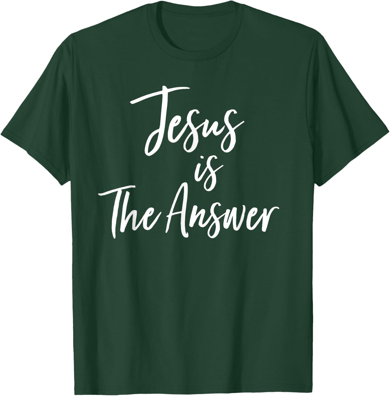 Jesus Is The Answer Grace Inspired Faith Vintage T Shirt T-Shirt - T-Shirt | Forest