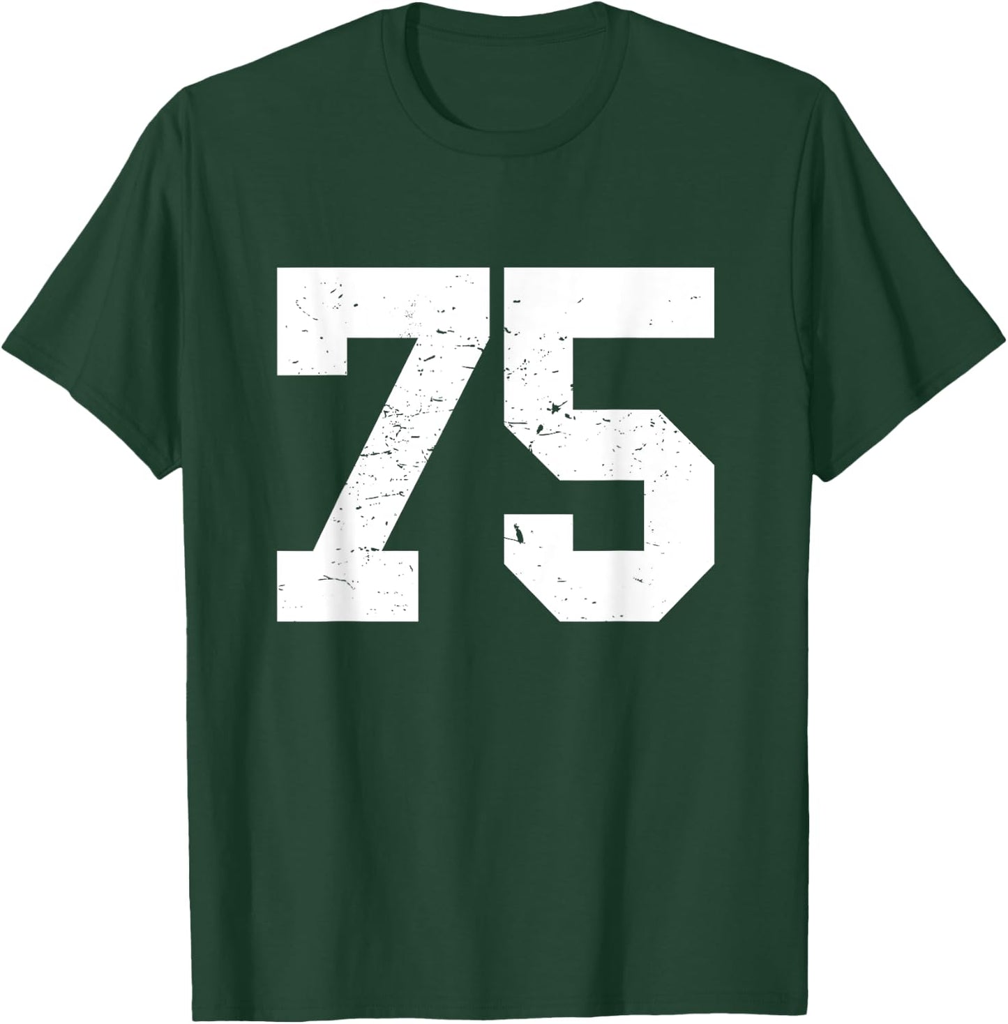 #75 Sports Fan Player T Shirt Number 75 Game Winner Lucky T-Shirt - T-Shirt | Forest