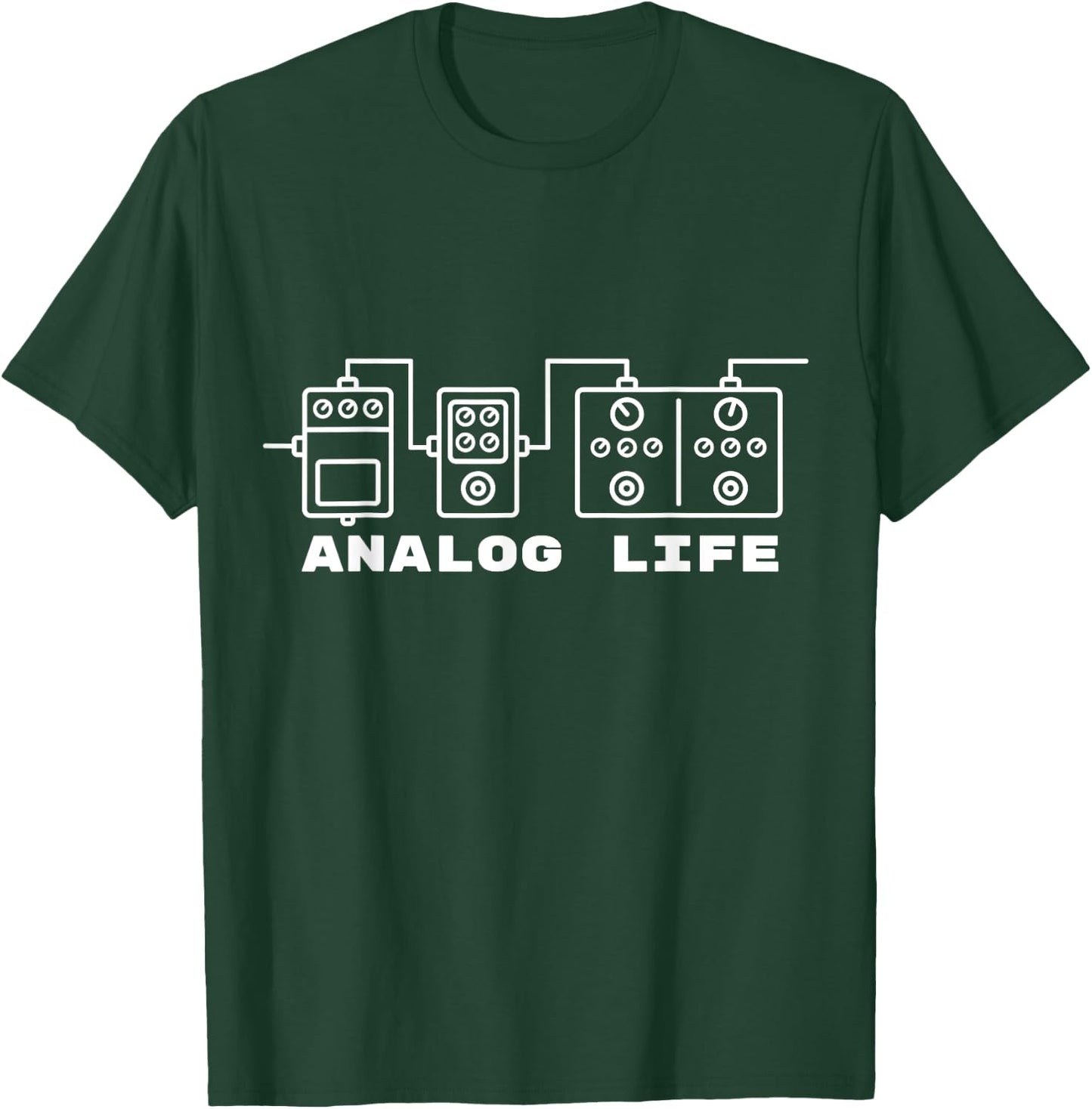 Analog Electric Guitar Effects Pedals T-Shirt - T-Shirt | Forest