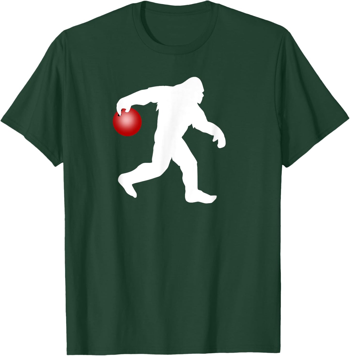 Funny Bigfoot Bowling Shirt, Novelty T-Shirt - T-Shirt | Forest