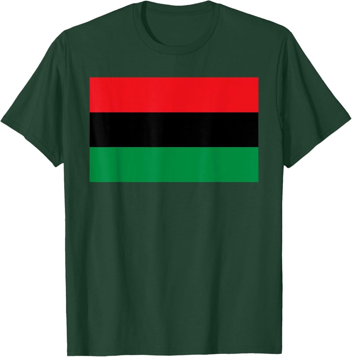 Pan African Unia Flag Map Continent T-Shirt - T-Shirt | Forest