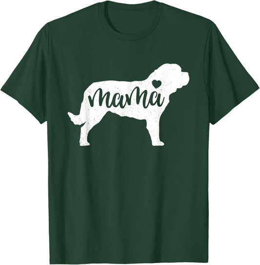 St. Bernard Mama Mom Dog Cute Mothers Day Gift T-Shirt - T-Shirt | Forest