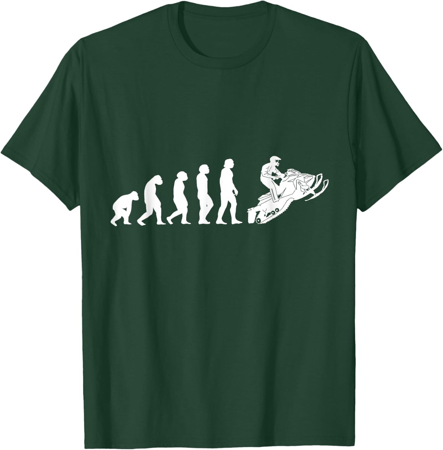 Snowmobile Evolution Shirt Beer Sled Racing Novelty T Shirt T-Shirt - T-Shirt | Forest