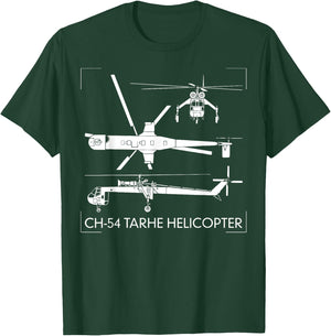 CH-54 Tarhe Helicopter Gift S-64 Skycrane T-Shirt - T-Shirt | Forest