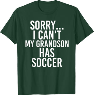 Grandpa Grandma | My Grandson Has Soccer T-Shirt - T-Shirt | Forest