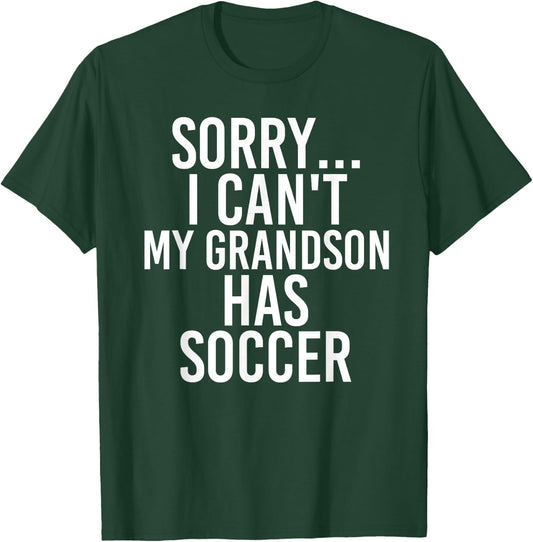 Grandpa Grandma | My Grandson Has Soccer T-Shirt - T-Shirt | Forest