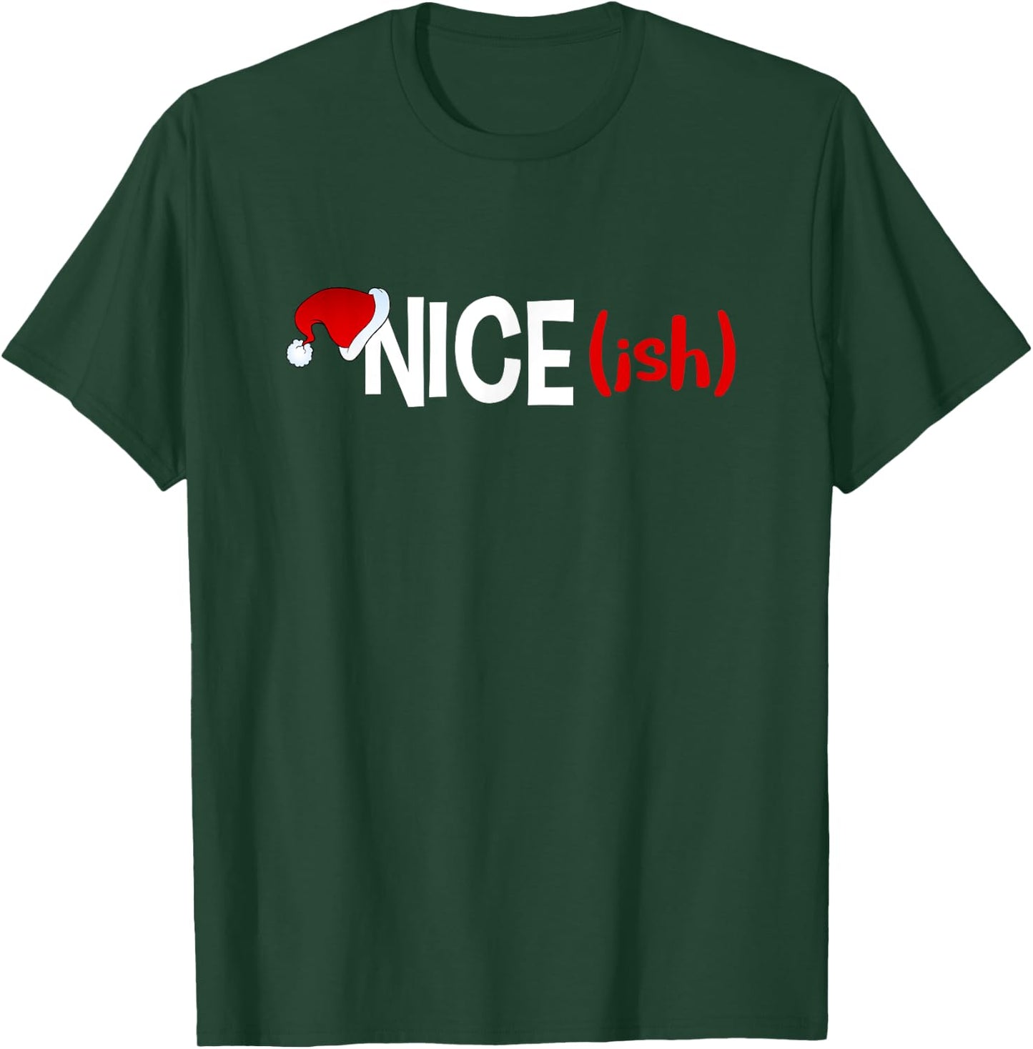 Christmas Angel Gift Shirts Nice (ish) Naughty Funny Christmas T-Shirt - T-Shirt | Forest