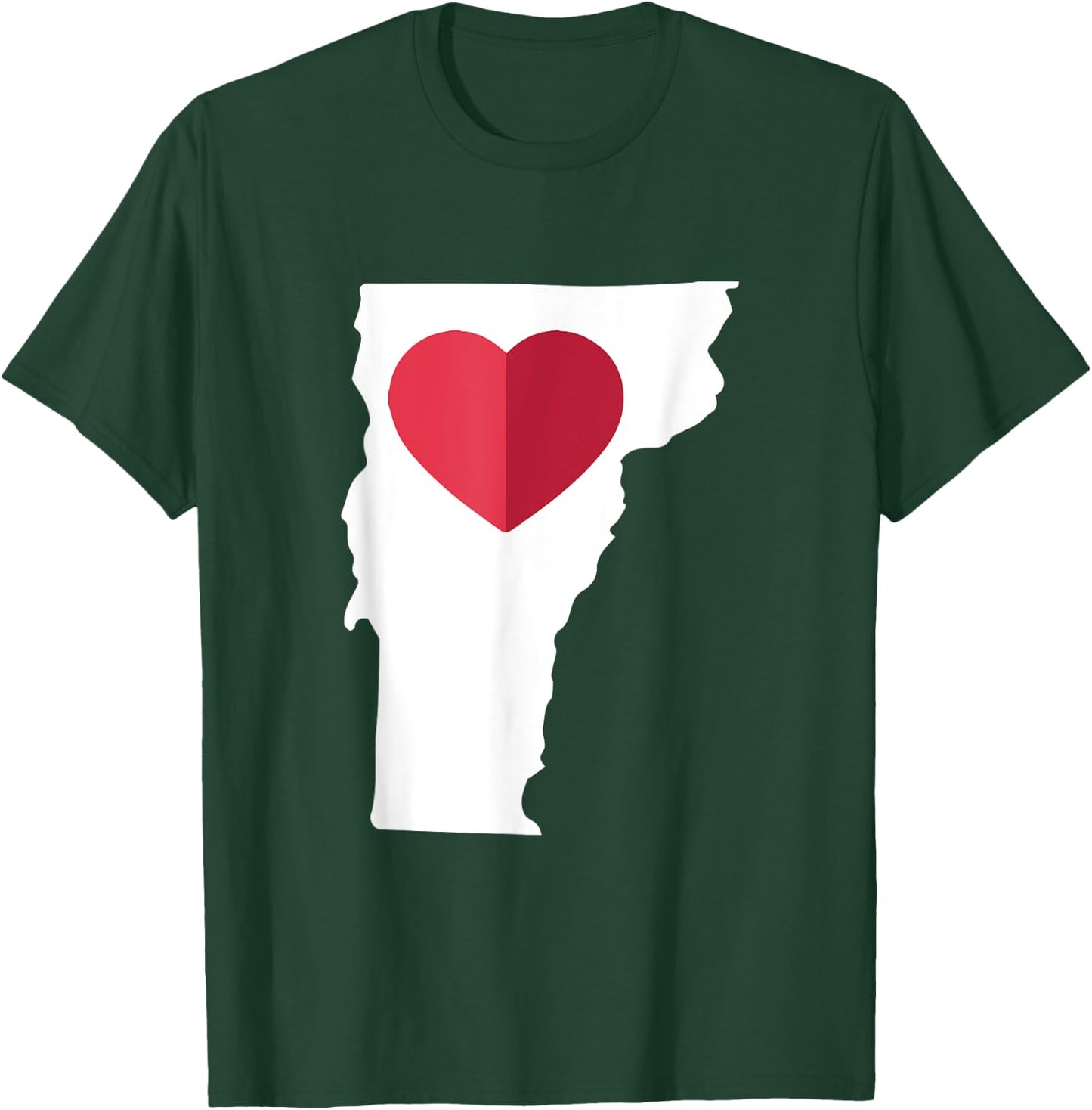 I Love Vermont VT Funny State Pride Heart Gift Souvenir T-Shirt - T-Shirt | Forest