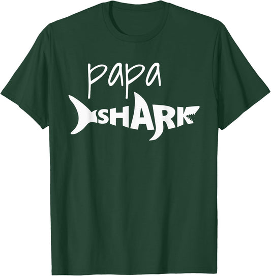 Papa Shark - Cool funny Gift for papa T-Shirt - T-Shirt | Forest