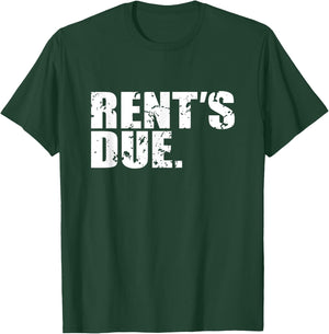 Rent's Due work hard bodybuilder weightlifting distressed T-Shirt - T-Shirt | Forest