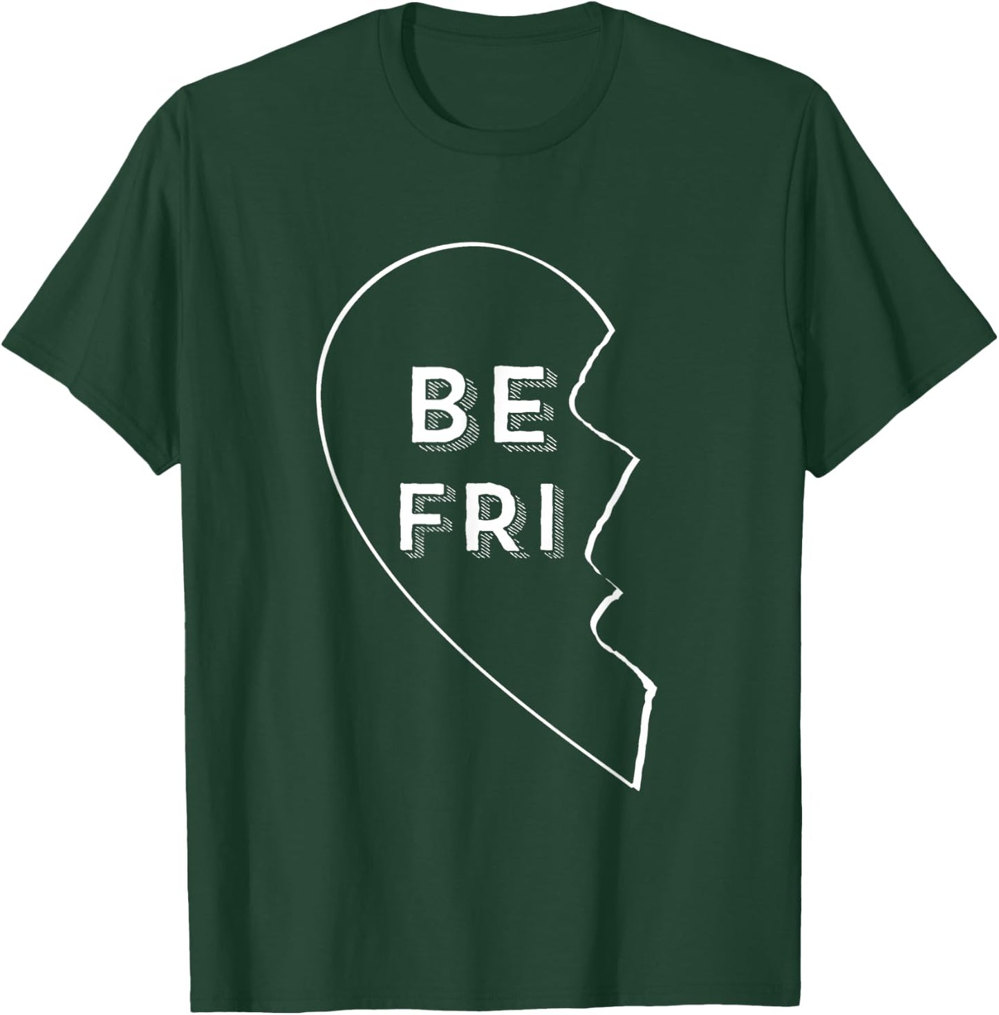 1 Heart Belongs to 2 Best Friends Matching BFF T-Shirt - T-Shirt | Forest