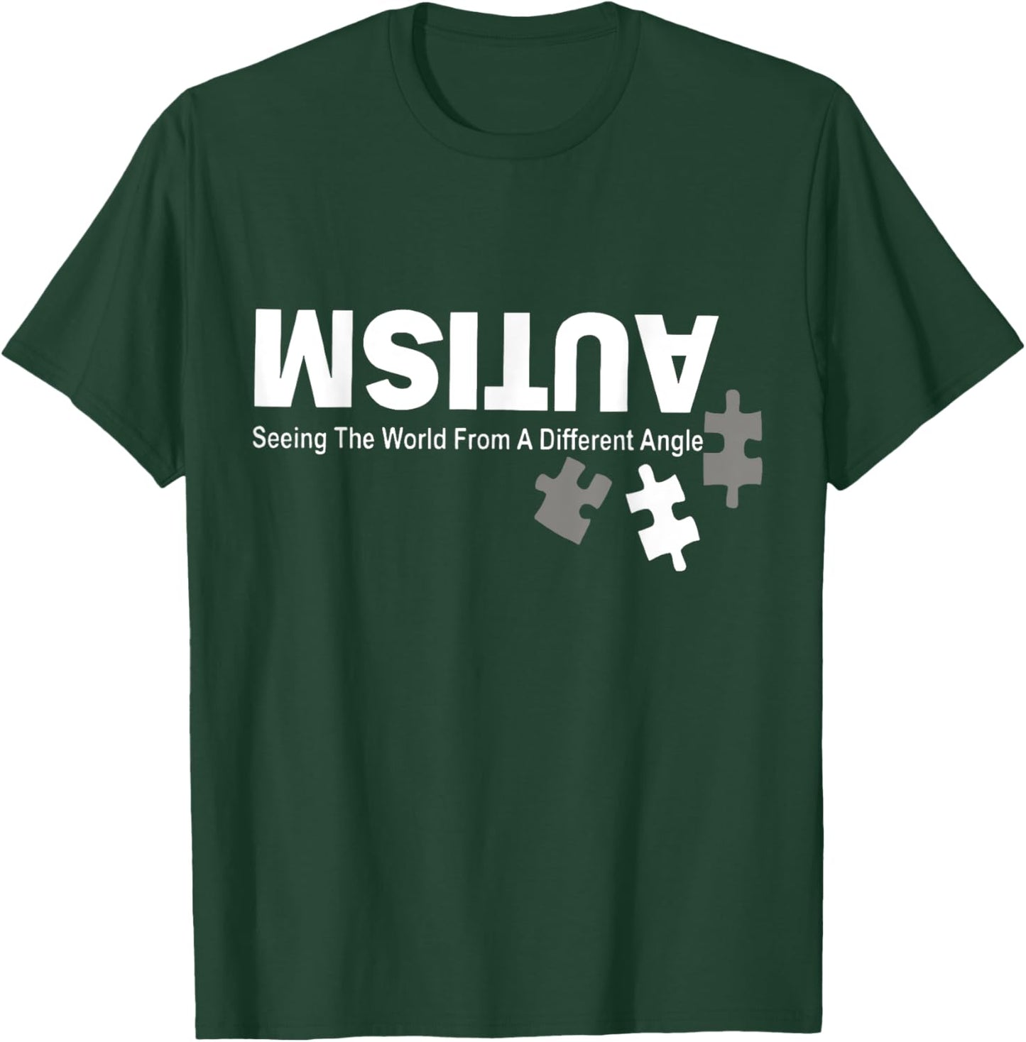 Retro Autism Seeing The World From A Different Angle T-Shirt - T-Shirt | Forest