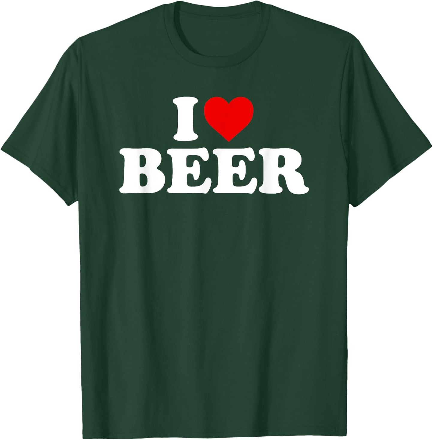 I Love Beer - Heart T-Shirt - T-Shirt | Forest