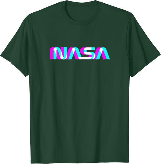 Classic NASA Worm Logo Space Aerospace Engineers T-Shirt - T-Shirt | Forest
