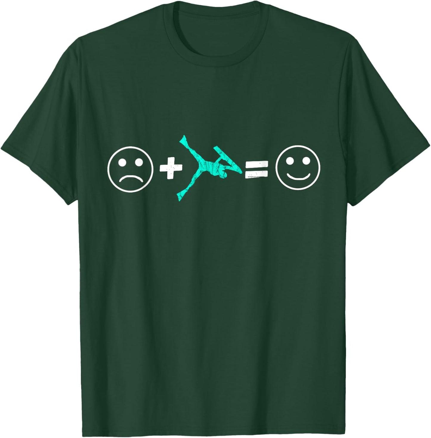 Happy Bodyboarder Bodyboarding Emoticon Boogie Board T-Shirt - T-Shirt | Forest