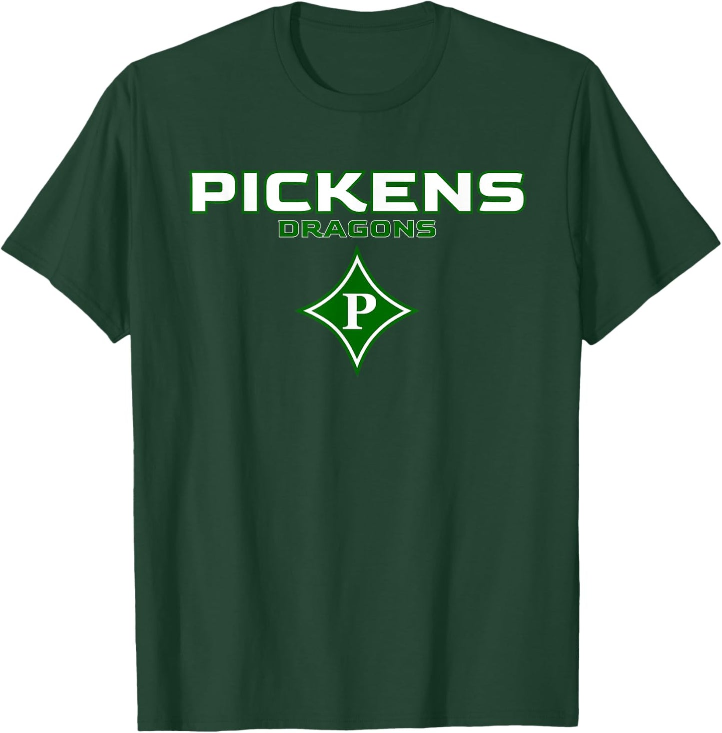Pickens High School Dragons Stacked T-Shirt - T-Shirt | Forest