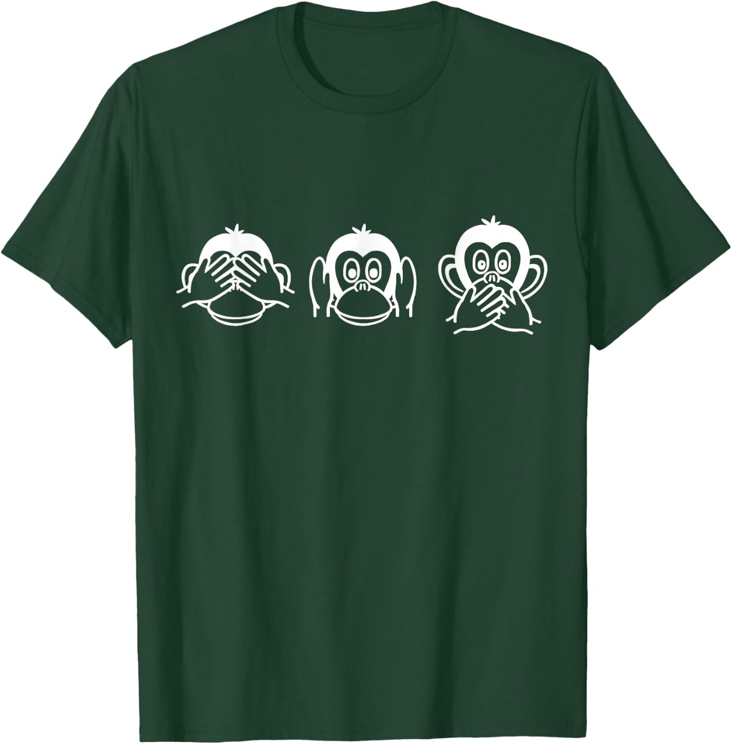 Three wise monkeys T-Shirt - T-Shirt | Forest
