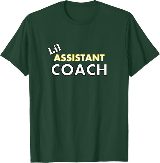 Lil Assistant Coach - Kid Helper Team Sports Shirt T-Shirt - T-Shirt | Forest