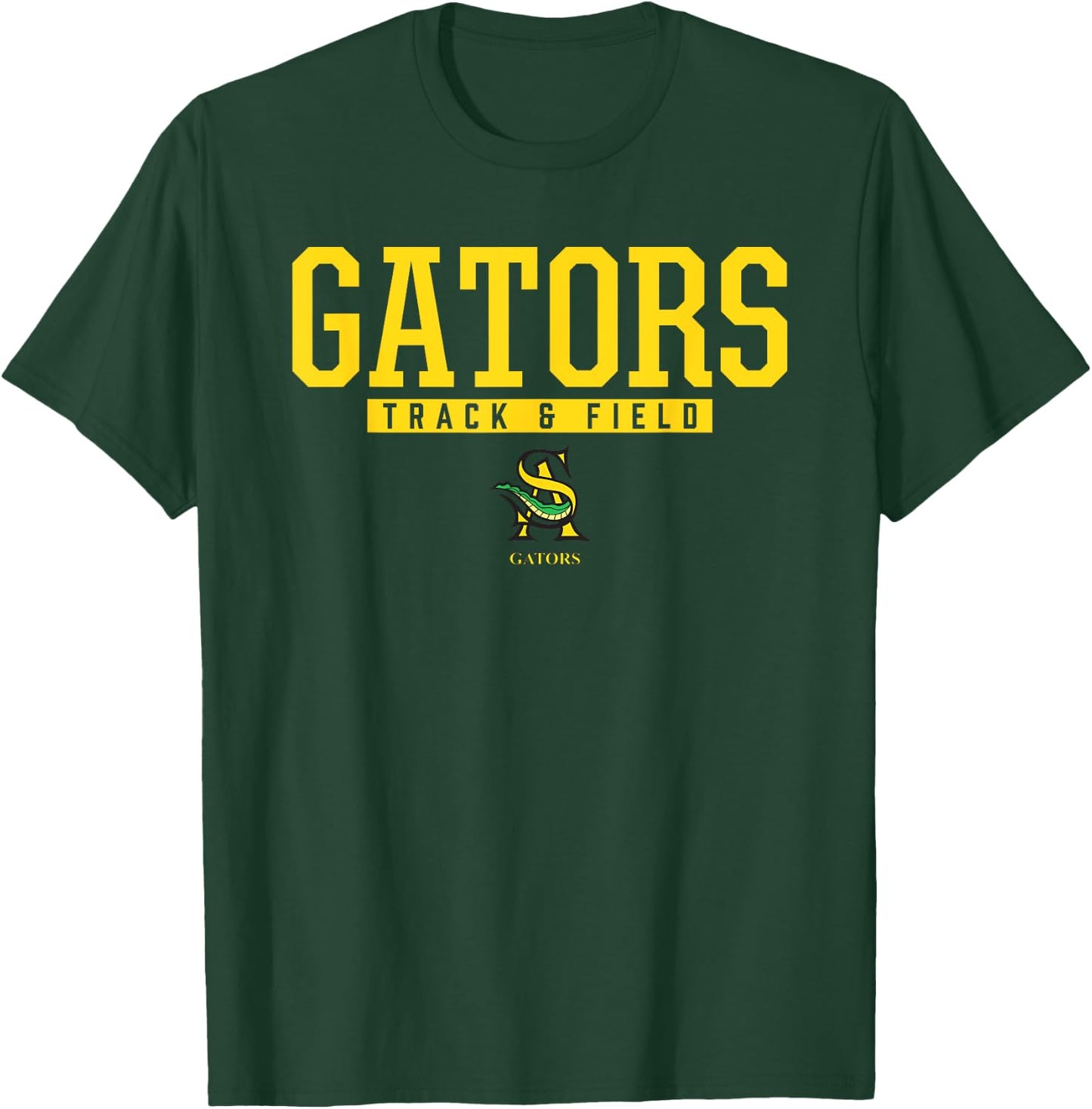 St Amant Gators Logo Track & Field HS T-Shirt - T-Shirt | Forest