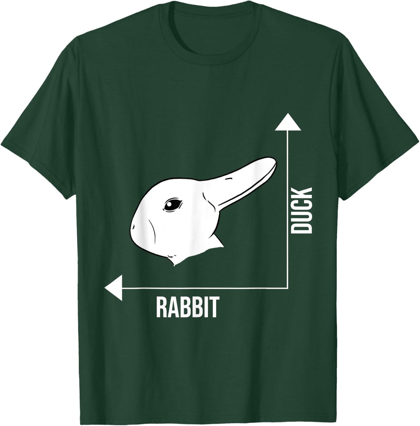 Rabbit Duck Graph Math Easter T-Shirt - T-Shirt | Forest