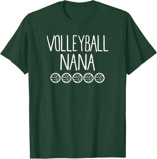 Cute Volleyball Nana Shirt Sports Shirt T-Shirt - T-Shirt | Forest
