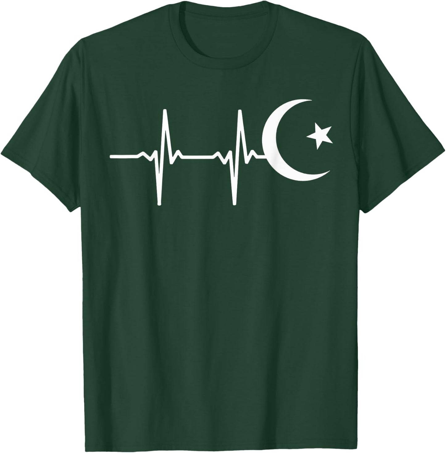 Muslim heartbeats, Ramadan Kareem moon Crescent Eid T-Shirt - T-Shirt | Forest