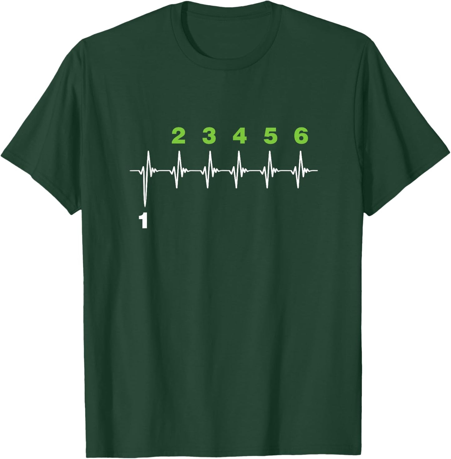 Motorcycle Gear Shift Heartbeat Motorist T-Shirt - T-Shirt | Forest