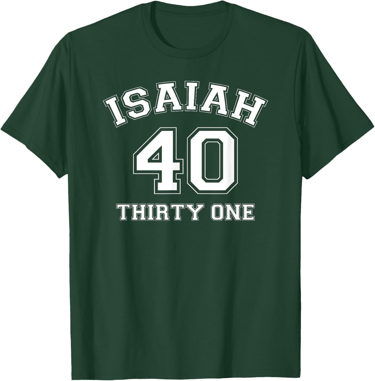 Isaiah 40:31 They That Wait Upon the Lord Shall Renew logo T-Shirt - T-Shirt | Forest