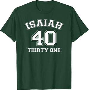 Isaiah 40:31 They That Wait Upon the Lord Shall Renew logo T-Shirt - T-Shirt | Forest