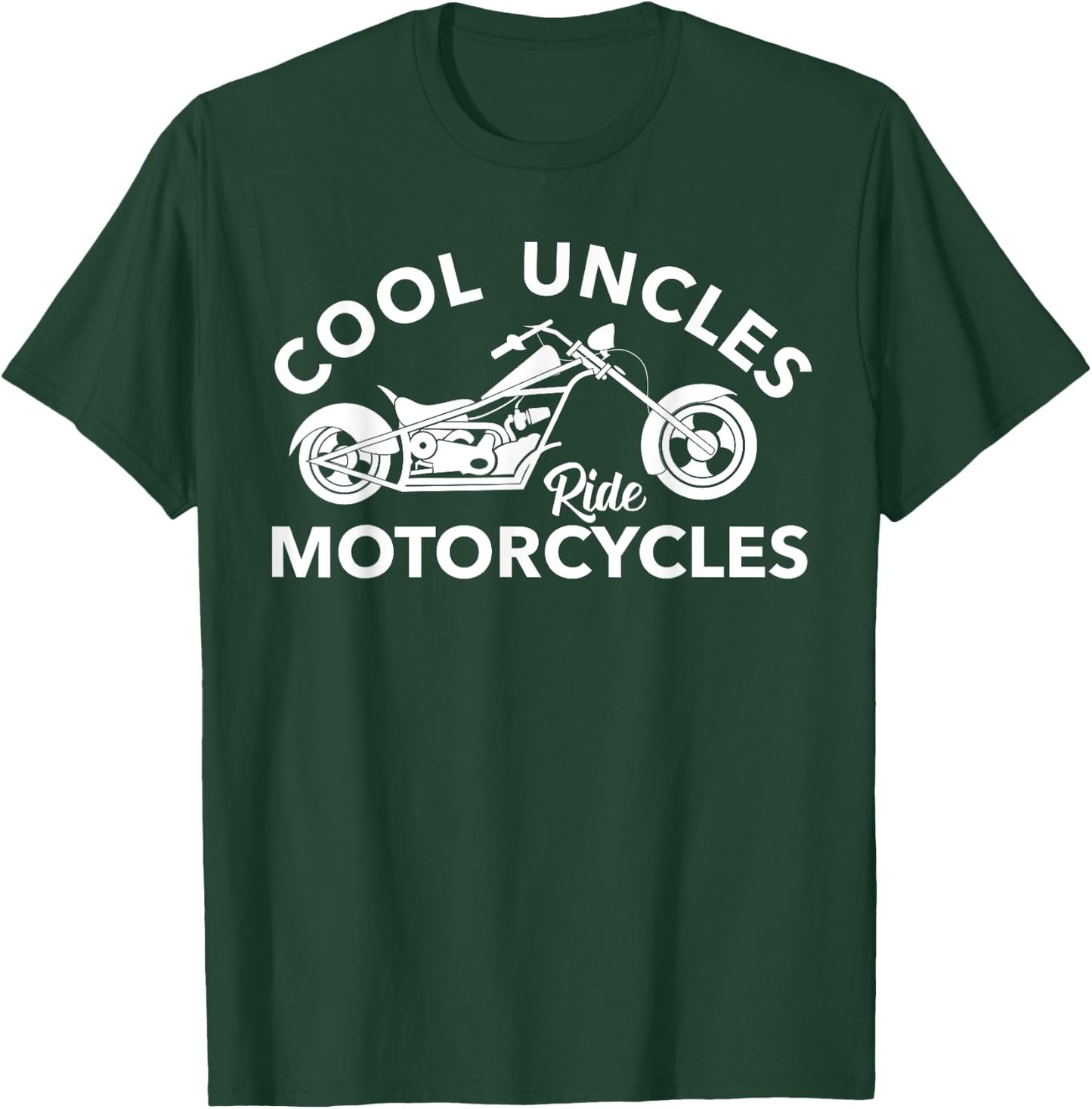 Cool Uncles Ride Motorcycles Funny Uncle Rider Biker Gift T-Shirt - T-Shirt | Forest