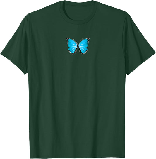 Blue Butterfly Aesthetic Clothing Soft Grunge Girls Women T-Shirt - T-Shirt | Forest