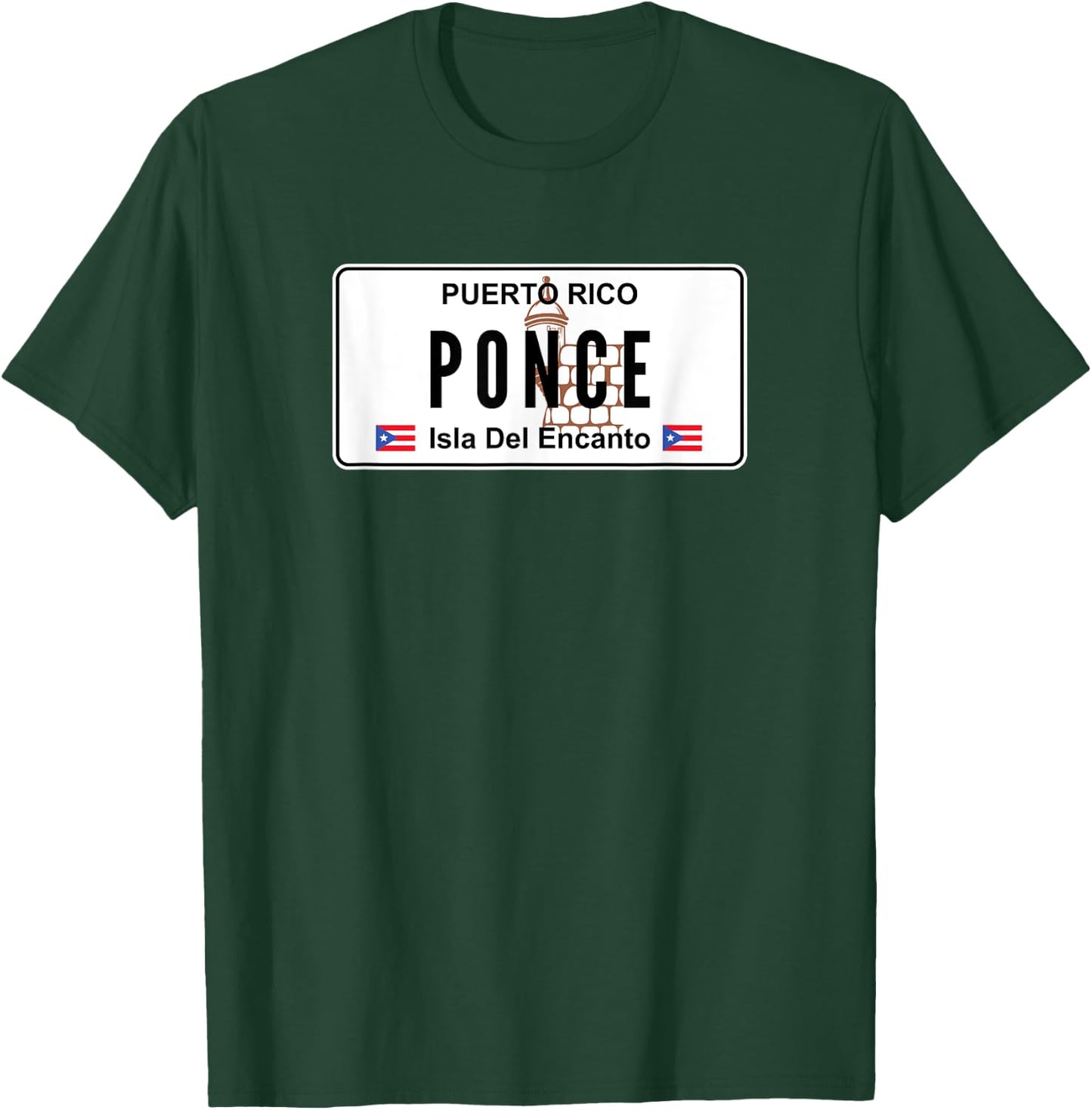Ponce - Puerto Rico Puerto Rican Pride Boricua Plate T-Shirt - T-Shirt | Forest