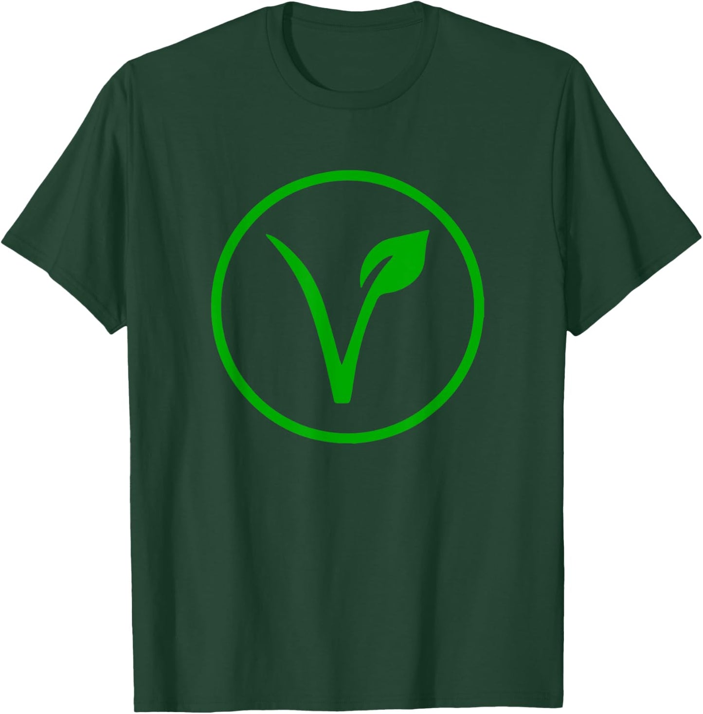 Vegan Symbol Go Vegan Vegetarian Veganism Animal Rights T-Shirt - T-Shirt | Forest