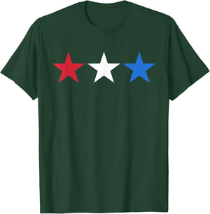 USA Patriotic Shirt American Flag Stars Cool 4th of July Women Kids Men T-Shirt - T-Shirt | Forest