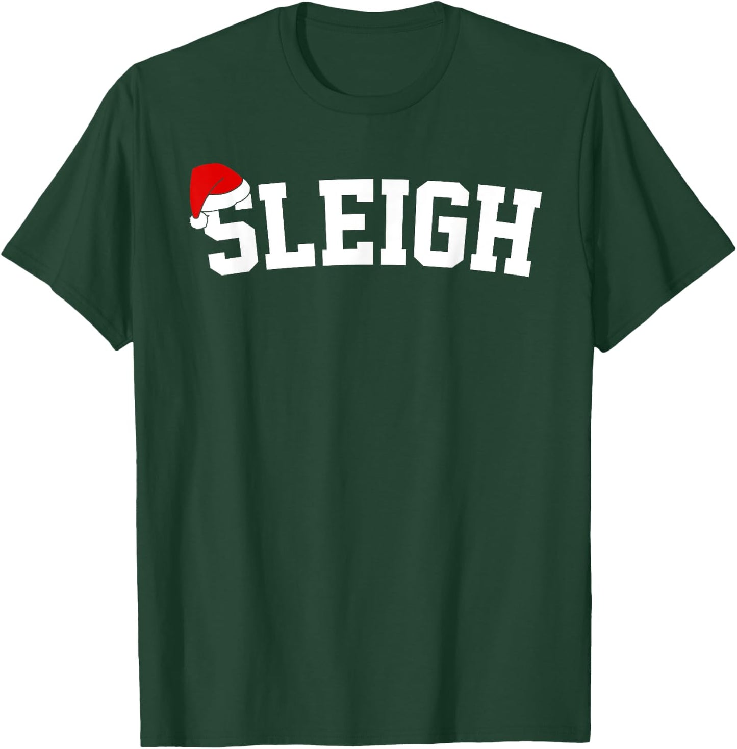 Sleigh Christmas Santa Hat Matching Christmas Family Pajama T-Shirt - T-Shirt | Forest
