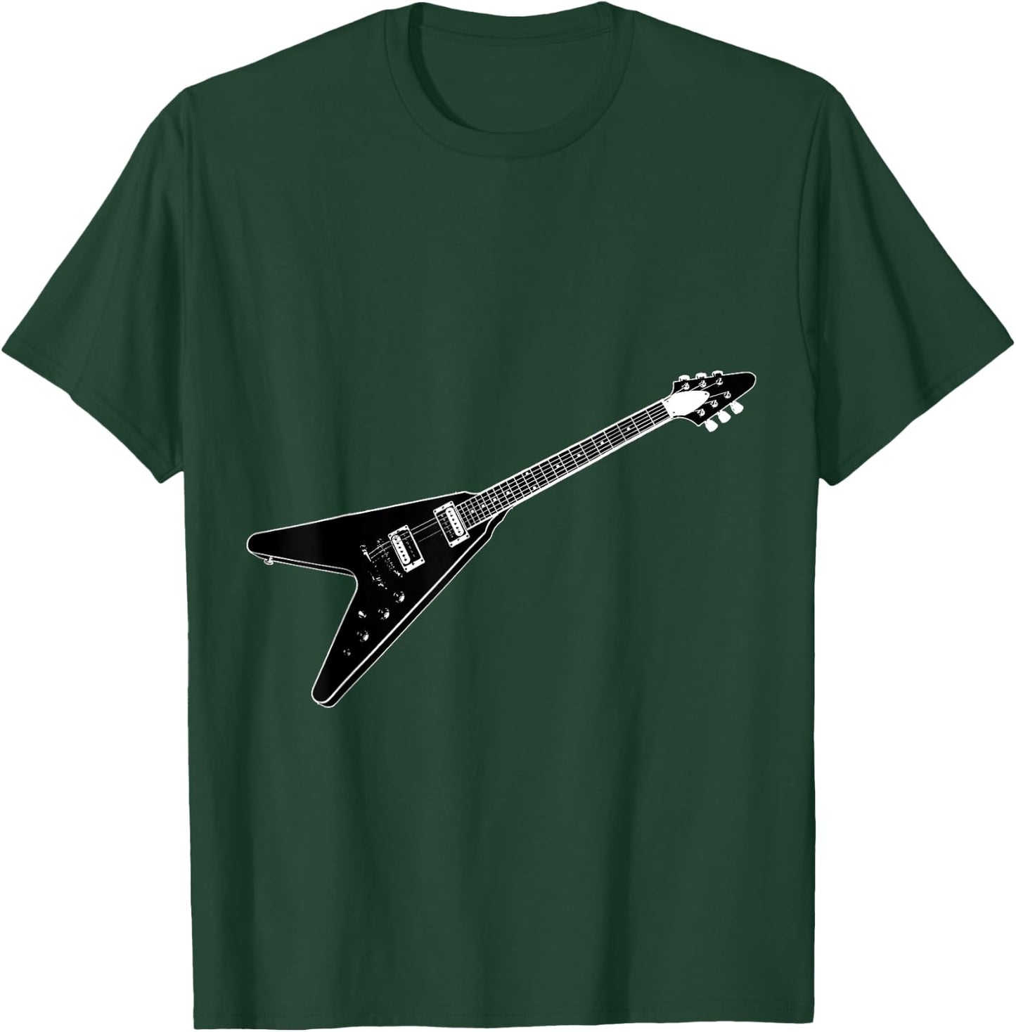 Flying V Guitar Hard Rock Heavy Death Nu Metal Music Band T-Shirt - T-Shirt | Forest