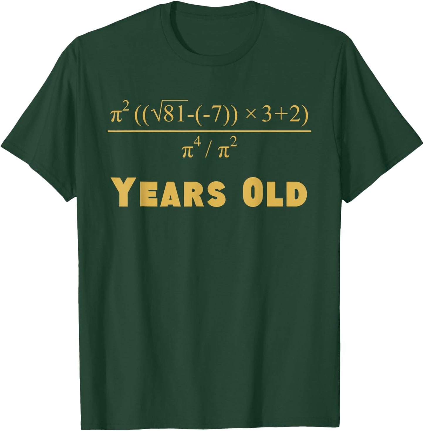 50 Years Old Algebra Equation Funny 50th Birthday Math Shirt T-Shirt - T-Shirt | Forest