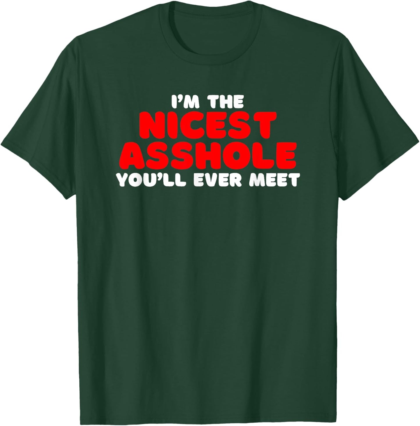 I'm The Nicest Asshole You'll Ever Meet Offensive adult Joke T-Shirt - T-Shirt | Forest