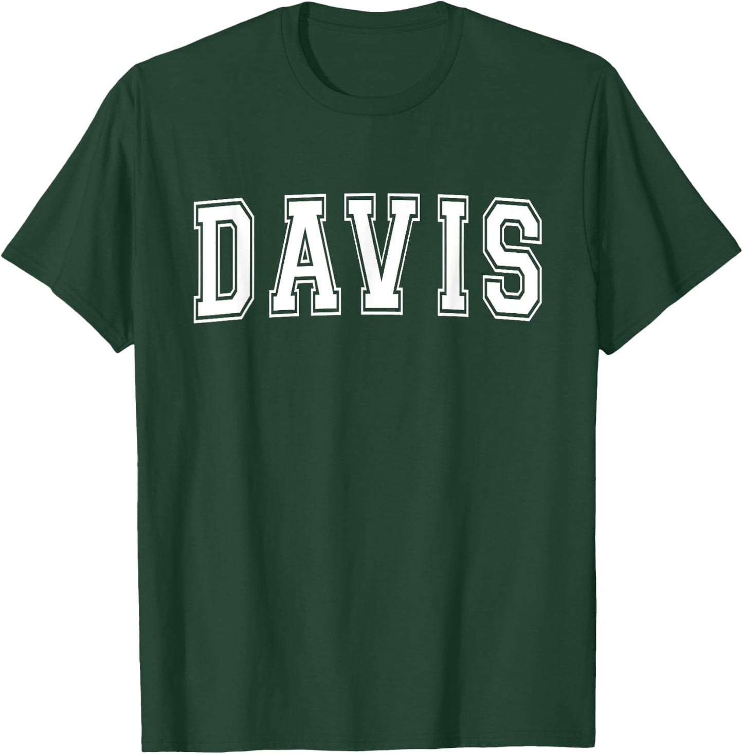 DAVIS CA CALIFORNIA USA Vintage Sports Varsity Style T-Shirt - T-Shirt | Forest