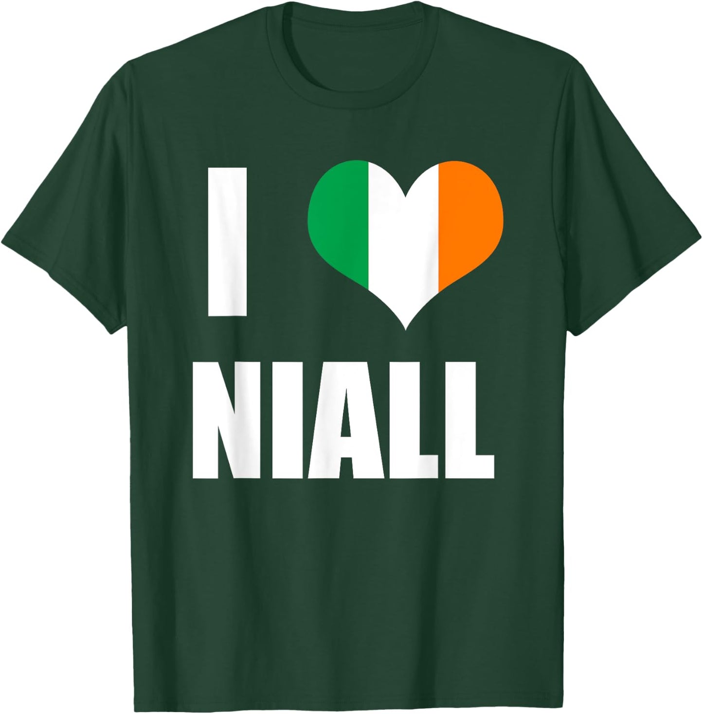 I Love Niall - Ireland Flag Heart T-Shirt - T-Shirt | Forest