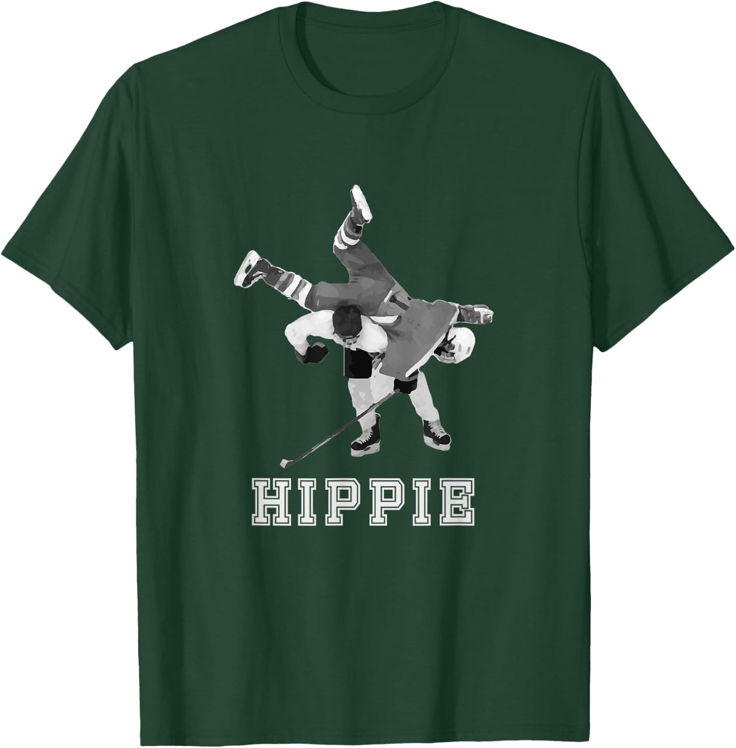 Hippie Hip Check Hockey T-Shirt - T-Shirt | Forest