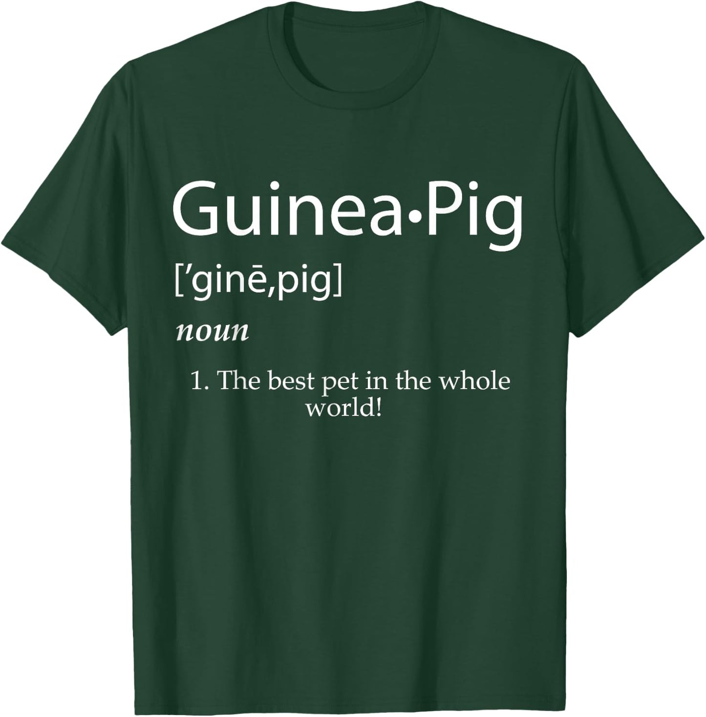 Guinea Pig Definition Cute Pet For Kids Guinea Pig Costume T-Shirt - T-Shirt | Forest