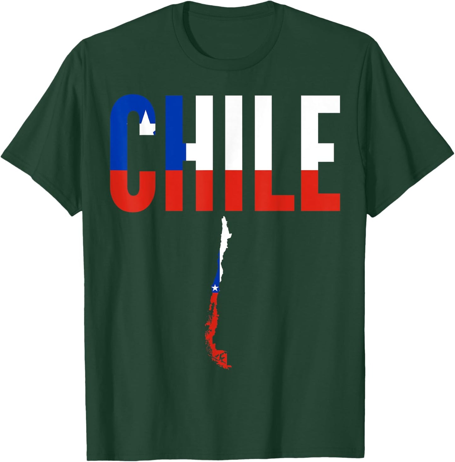 Chilean - Chile Country Map Flag T-Shirt - T-Shirt | Forest