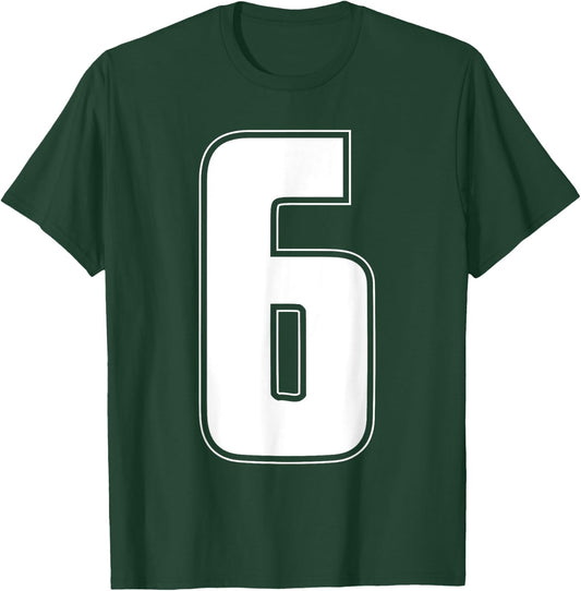 Halloween Group Costume #6 Sports Jersey Number 6 shirt T-Shirt - T-Shirt | Forest