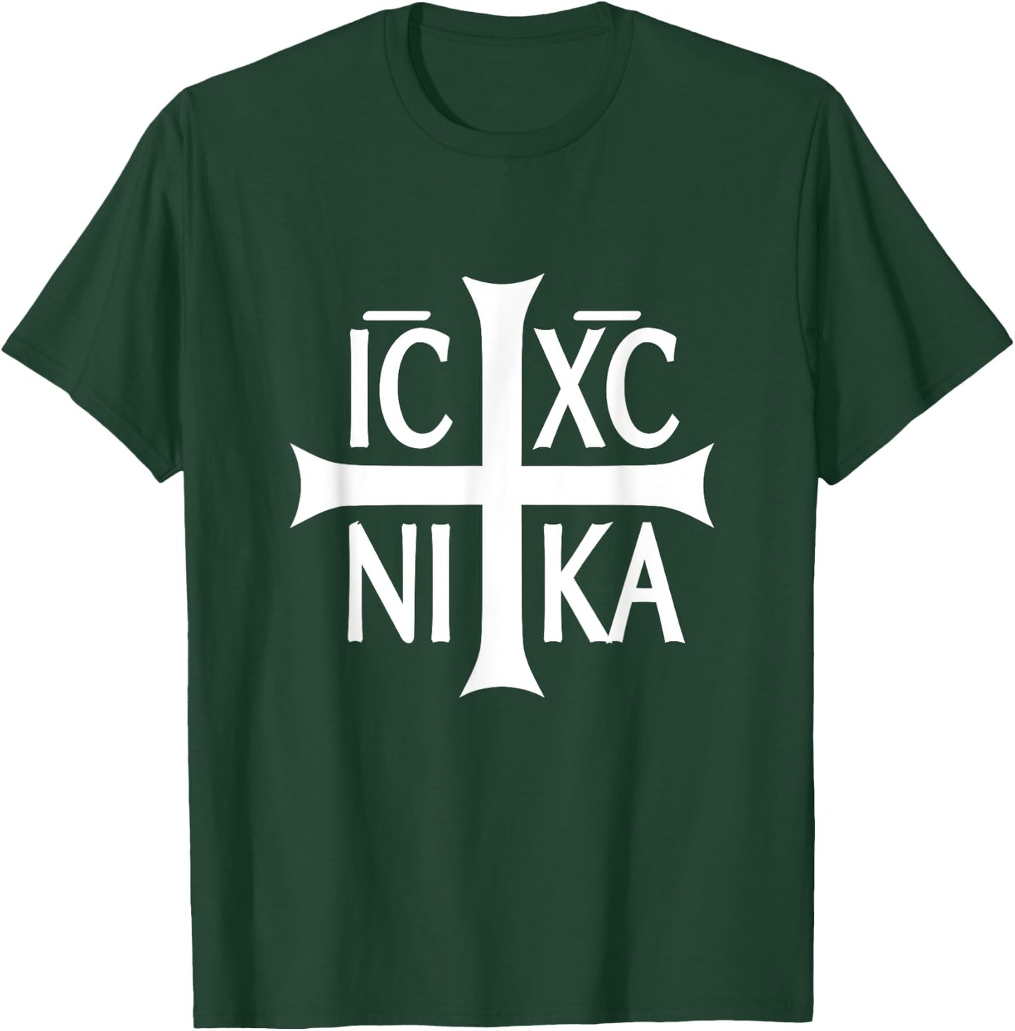 IC XC NIKA Cross Eastern Christian Greek Shirt T-Shirt - T-Shirt | Forest