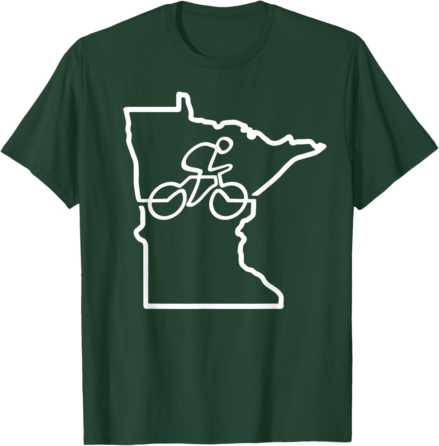 Bicycle Minnesota Cycling Shirt Cyclist Gift Bike Biking T-Shirt - T-Shirt | Forest
