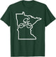 Bicycle Minnesota Cycling Shirt Cyclist Gift Bike Biking T-Shirt - T-Shirt | Forest